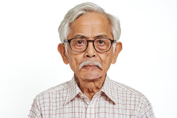 Sticker - Portrait of an Elderly Man with Glasses