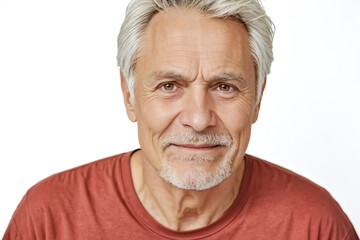 Canvas Print - Portrait of a smiling senior man with gray hair