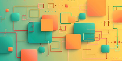 Poster - Abstract background with  lines, squares and,Background for presentation.