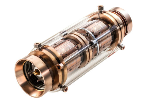 Magnetron tube isolated on transparent background. Transparent PNG.