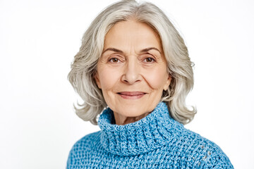 Wall Mural - Portrait of a beautiful senior woman smiling