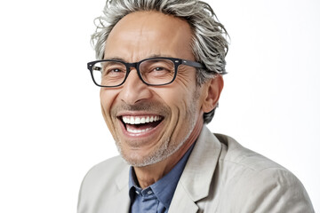 Wall Mural - Portrait of a smiling man in glasses