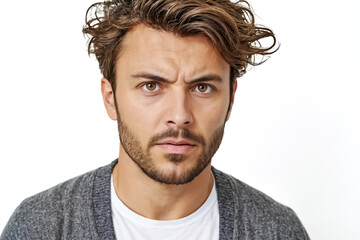 Wall Mural - Portrait of a Serious Young Man