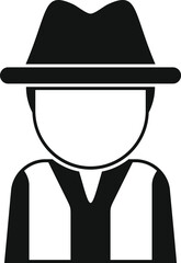 Poster - Country gentleman wearing a hat and vest standing in simple style for a timeless look