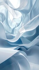 Poster - A blue and white image of a fabric with a pattern of waves