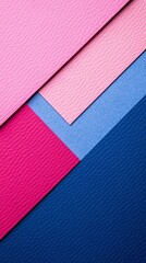 Poster - Flat lay composition of detailed geometric patterns in soft pastel colors arranged to form an abstract and minimalist design Stock Photo with copy space