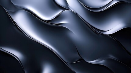 Poster - elegant 3d abstract background with metallic textures and light reflections, sophisticated design
