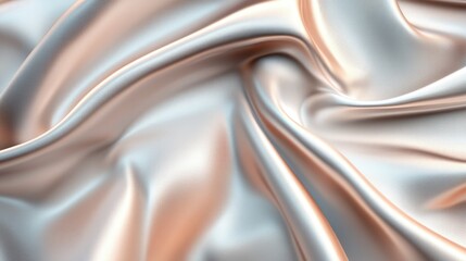 Poster - Elegant 3D fabric background with satin textures and soft shadows, sophisticated textile art