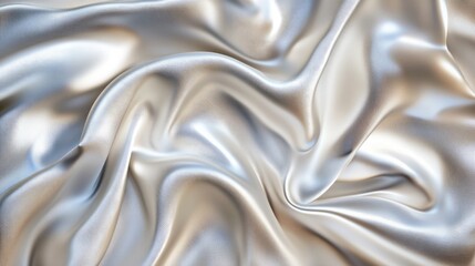 Poster - Elegant 3D fabric background with satin textures and soft shadows, sophisticated textile art