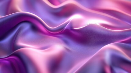 Poster - Elegant 3D fabric background with satin textures and soft shadows, sophisticated textile art
