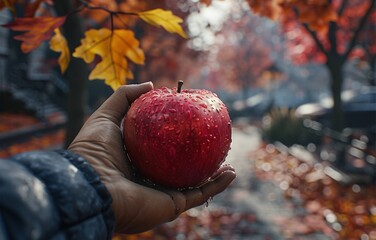 A man picking a apple UHD wallpaper