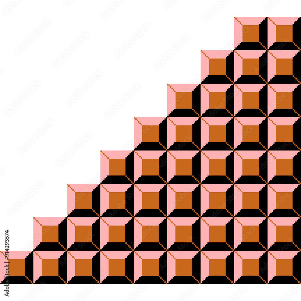 Pixel art landscape, Pixel Game Icons, brick wall pattern background ...