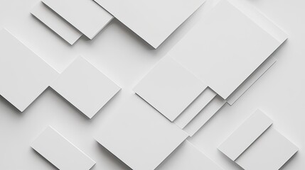 Poster - Clean, white minimalist background with simple geometric shapes, ideal for modern designs