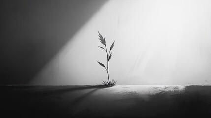 Poster - Minimalist background with a single focal point, surrounded by negative space for a clean look