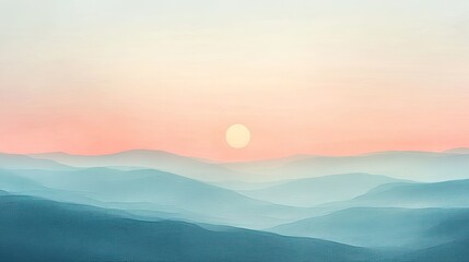 Poster - Minimalist background with soft gradients and subtle textures, creating a serene atmosphere