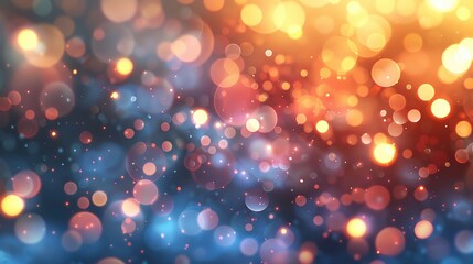 Poster - A vibrant abstract background with colorful bokeh lights creating a magical atmosphere for design projects.