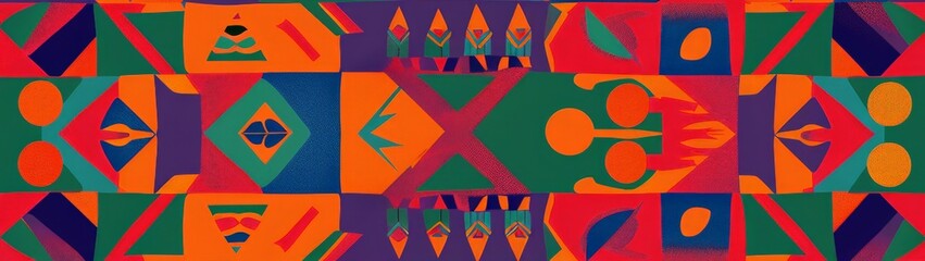 Abstract Latin American geometric pattern for design decoration  Hispanic Heritage month, Cinco de Mayo, Mexican fiesta holiday.