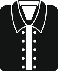 Sticker - This simple black and white icon represents a shirt, perfect for projects related to clothing, fashion, and style