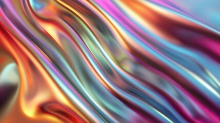 Poster - Colorful abstract background with flowing, shiny textures creating a vibrant and dynamic visual experience.