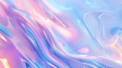Poster - A vibrant abstract background featuring swirling waves of pastel colors, creating a dreamy and ethereal visual experience.