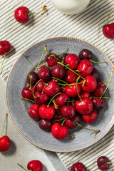 Wall Mural - Raw Red Organic Cherries