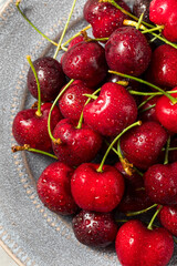 Wall Mural - Raw Red Organic Cherries