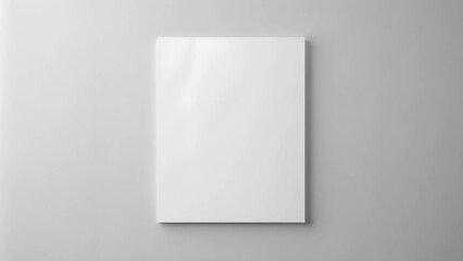 Wall Mural - Elegant Minimalist A4 Paper Mockup with Soft Shadows on a Light Grey Background  generative AI