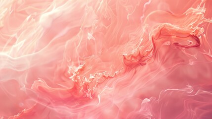 Fototapete - Soft pastel wave texture in coral with fluid abstract shapes and smooth transitions