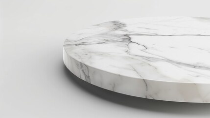 Wall Mural - White marble table top isolated for product display.