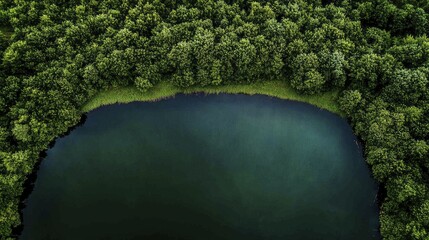 Canvas Print - Aerial Perspectives on the Industrial Impact on Natural Landscapes and Ecosystems