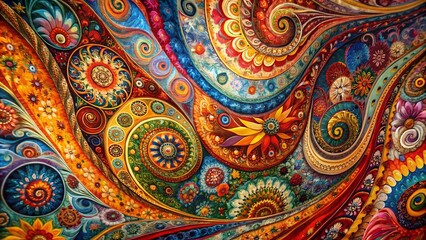 Symphony of Swirls: An Abstract Tapestry of Vibrant Hues  generative AI