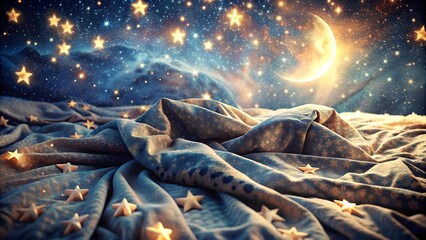 Wall Mural - Celestial Tapestry: A Nighttime Symphony of Stars and Dreams  AI Generated