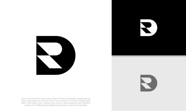 Initials D logo design. Initial Letter Logo. Innovative high tech logo template.	