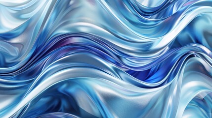 Wall Mural - Abstract Blue and White Liquid Swirls