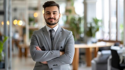 Wall Mural - The confident young businessman