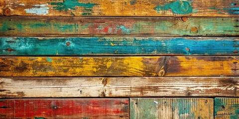 Weathered and vibrant, old painted wooden background, weathered, old, painted, colored, wood, vintage, texture