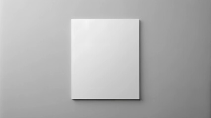 Wall Mural - Elegant Minimalist A4 Paper Mockup with Soft Shadows on a Light Grey Background  AI generated