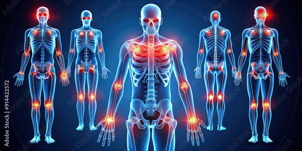 Inflammatory Rheumatism Painful joints and inflammation due to rheumatoid arthritis and ...