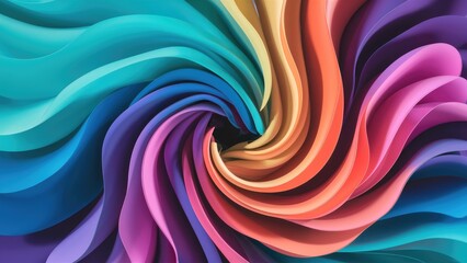 Poster - Vibrant textile background featuring blended azure and purple hues in a 3D illustration
