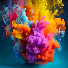 Poster - abstract colorful background of smoke