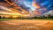© Sanook - Sunset Over the Diamond: A Pastel Dream of Softball  AI generated