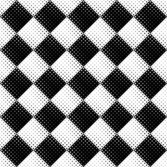Poster - Seamless geometrical curved star pattern background - abstract monochrome vector illustration