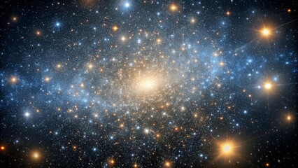 Wall Mural - A Symphony of Starlight: A Close-Up View of a Dwarf Galaxy  generative AI