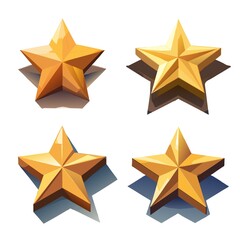 Wall Mural - set of golden stars