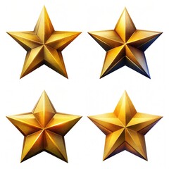 Wall Mural - set of golden stars