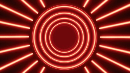 Poster - Vibrant Red Neon Light Background Effect