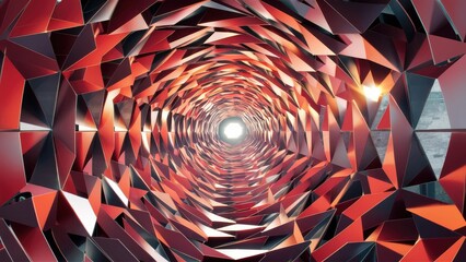 Poster - Geometric Shapes in Abstract Architectural Design  3D Render Background