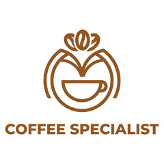 Wall Mural - coffee specialist minimalist logo design