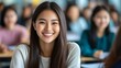 © Leli - A smiling student engages enthusiastically with classmates during class