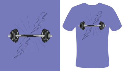 Gym t shirt design, GYM workout fitness, Vector design for gym t-shirts
